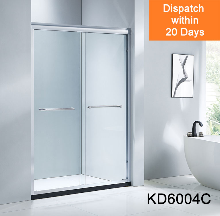 double panel hinged bath screen