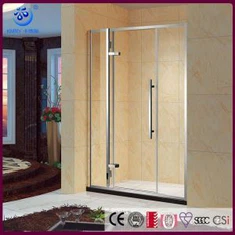 Rammað Alcove Pivotech Wet Room Seamless Shower Door, Chrome Finish (KD5584)