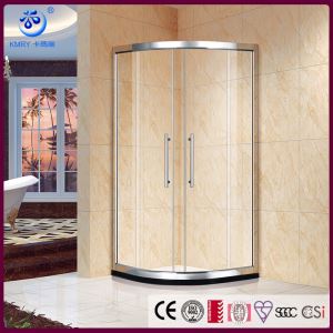 Offset Neo Round Corner Shower básar fyrir lítil baðherbergi, fjórðungs boginn gler (KT6609)