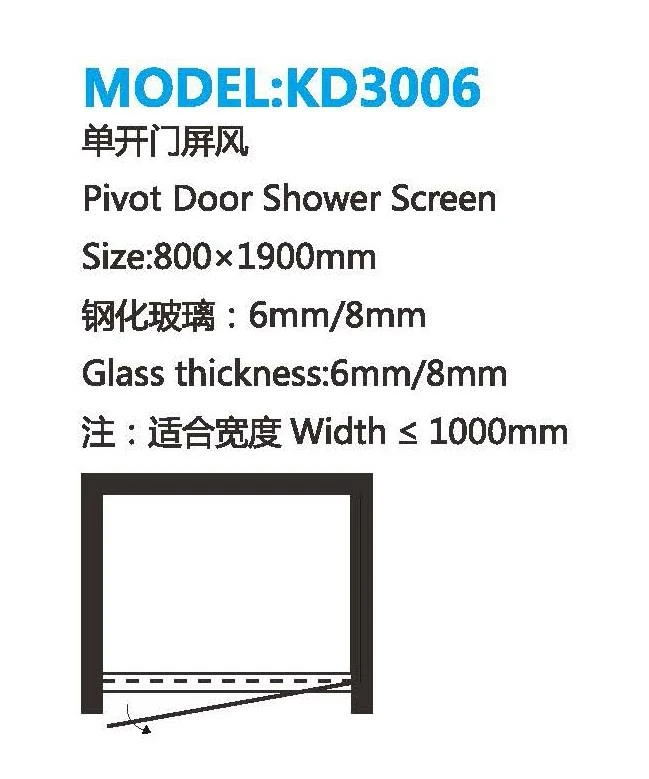 Single Pivot Shower Doors Framed