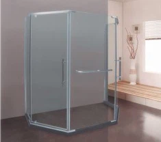 Pentagon lömuð sturtu rammalaus glerskáp